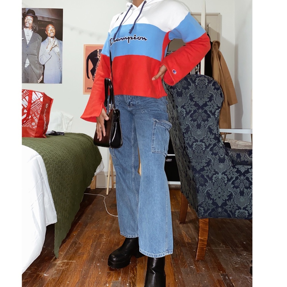 SOLD Vintage Tri-Color Champion Hoodie